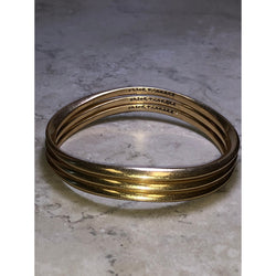 CHLOE + ISABEL gold-tone triple stacked bangle set - B013