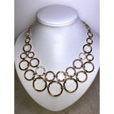 CHLOE + ISABEL gold link statement necklace with crystal accents - N163