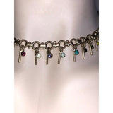 CHLOE + ISABEL rainbow crystal charm choker - N214