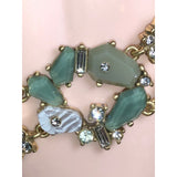 CHLOE + ISABEL Chunky Gold & Green Crystal Bracelet - B104