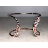 CHLOE & ISABEL Rose Gold Open Cuff Bracelet with Crystal Accents - B021
