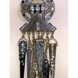 CHLOE + ISABEL noir deco warrior statement necklace - N103