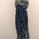 CHLOE + ISABEL art deco midnight mosaic tassel statement necklace - N100