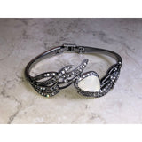 Chloe & Isabel moonlit wings pavé hinged bracelet- B057