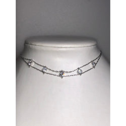 CHLOE + ISABEL celestial spark double-strand crystal choker - N055