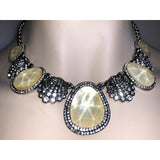 CHLOE + ISABEL radiant shell n opal illusion statement necklace - N143