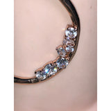 CHLOE & ISABEL Rose Gold Open Cuff Bracelet with Crystal Accents - B021