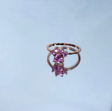 Bella Paw Blush & Bar Sterling Silver Ring - Rose Gold