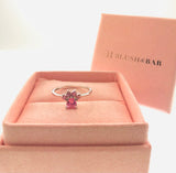 Bella Paw Blush & Bar Sterling Silver Ring - Silver