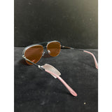 Bebe Oversized Aviator Sunglasses – Brown Lens / Pink Temple Tips