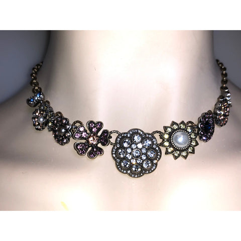 CHLOE + ISABEL crystal bloom statement choker necklace - N126
