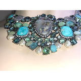 CHLOE + ISABEL lagoon dreams multi-stone statement bib necklace - N149