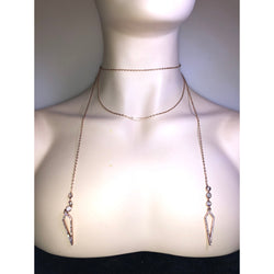 CHLOE + ISABEL pavé geo arrow convertible lariat necklace - N110