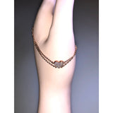 CHLOE & ISABEL Rose Gold Double Chain Heart Bracelet with Crystal Accents - B068