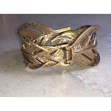 CHLOE + ISABEL golden drift feather cuff bracelet - B004