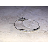 CHLOE + ISABEL silver baguette brilliant cut sparkle bar bracelet - B076