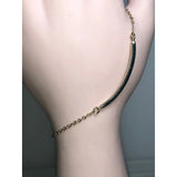 CHLOE + ISABEL Thin Gold Crystal Bracelet - B017