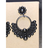 CHLOE + ISABEL silver-tone hoop fan earrings with beaded detail - E182