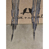 CHLOE + ISABEL silver teardrop fringe statement earrings - E049