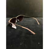 Bebe Women’s Oversized Shield Sunglasses – Gold Metal Frame with Rhinestone Accents – 100% UV Protection (NWT)