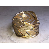 CHLOE + ISABEL golden drift feather cuff bracelet - B004