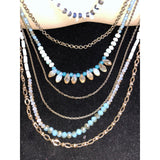 CHLOE & ISABEL la plage statement necklace in aqua - N159