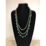 CHLOE + ISABEL turquoise drop multi-layer necklace - N085