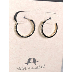 CHLOE & ISABEL PETITE PAVE HOOP EARRINGS - E028