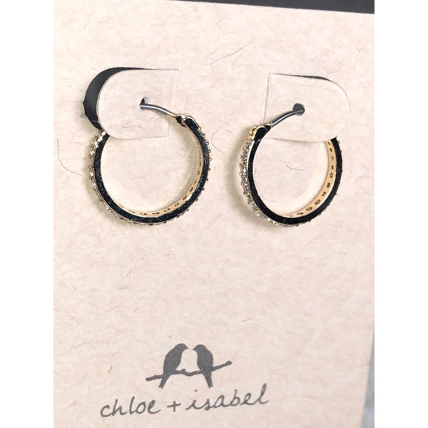 CHLOE & ISABEL PETITE PAVE HOOP EARRINGS - E028