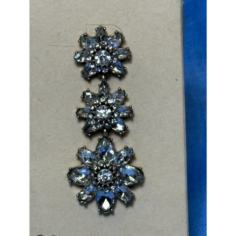 CHLOE + ISABEL crystal floral drop earrings - E266