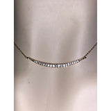 CHLOE + ISABEL pavé curved bar necklace in gold - N161