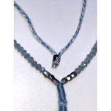 CHLOE + ISABEL blue beaded tassel layering necklace - N218