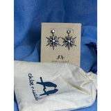 CHLOE + ISABEL silver pavé sunburst drops - E386SCL