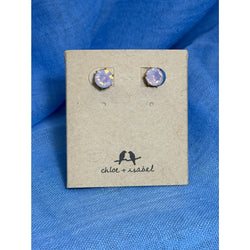 CHLOE + ISABEL opal pink cushion-cut stud earrings - E548PIG