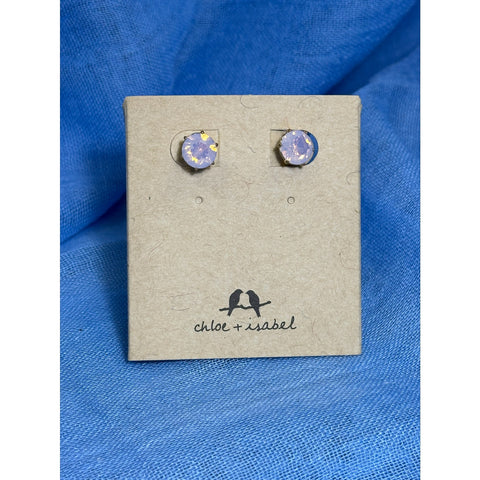 CHLOE + ISABEL opal pink cushion-cut stud earrings - E548PIG