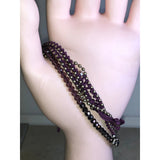 CHLOE & ISABEL Beaded Purple & Gold Wrap Bracelet - B048