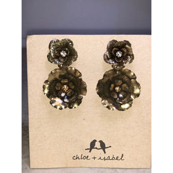 CHLOE + ISABEL layered floral statement earrings - E183