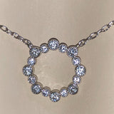 CHLOE + ISABEL sparkling circle solitaire necklace - N042