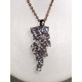 CHLOE + ISABEL Rose Gold Cascading Crystal Pendant Necklace - N145