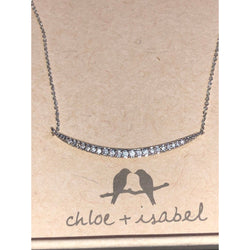 CHLOE & ISABEL tapered pave bar necklace - N647CLSS