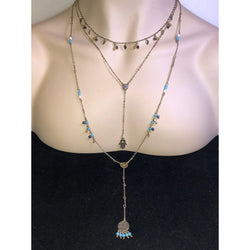 CHLOE + ISABEL boho blessings layered charm necklace - N087
