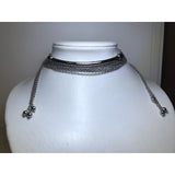 CHLOE + ISABEL multi-chain silver bar choker necklace - N093