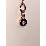 CHLOE + ISABEL pink crystal half-moon pendant necklace - N189