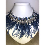 CHLOE + ISABEL midnight plume crystal collar - N181