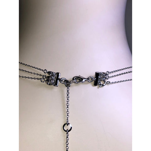 CHLOE + ISABEL multi-layer organic stone pavé pendant necklace - N108