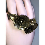 CHLOE + ISABEL antiqued gold floral statement cuff bracelet - B446MEG