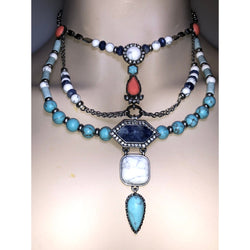 CHLOE + ISABEL desert muse layered statement necklace - N071