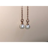 CHLOE + ISABEL pavé v pendant necklace with floating pearl - N115