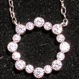 CHLOE + ISABEL sparkling circle solitaire necklace - N042