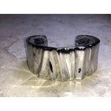 CHLOE + ISABEL Sculpted Silver-Tone Wide Cuff Bracelet - B095